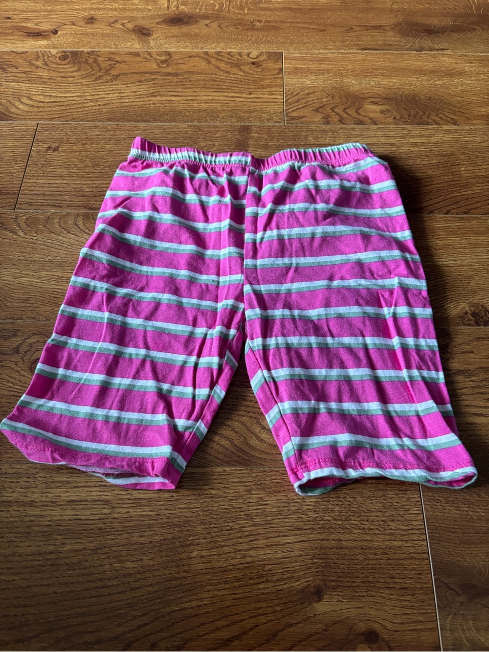 Pink Velvet striped bike shorts in size M (10-12)